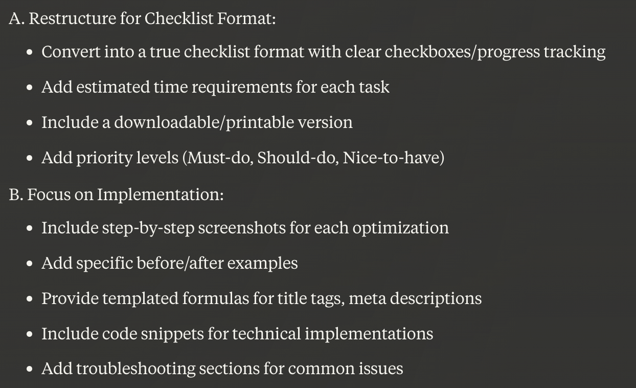 Claude's plan to avoid cannibalization when comparing two similar articles